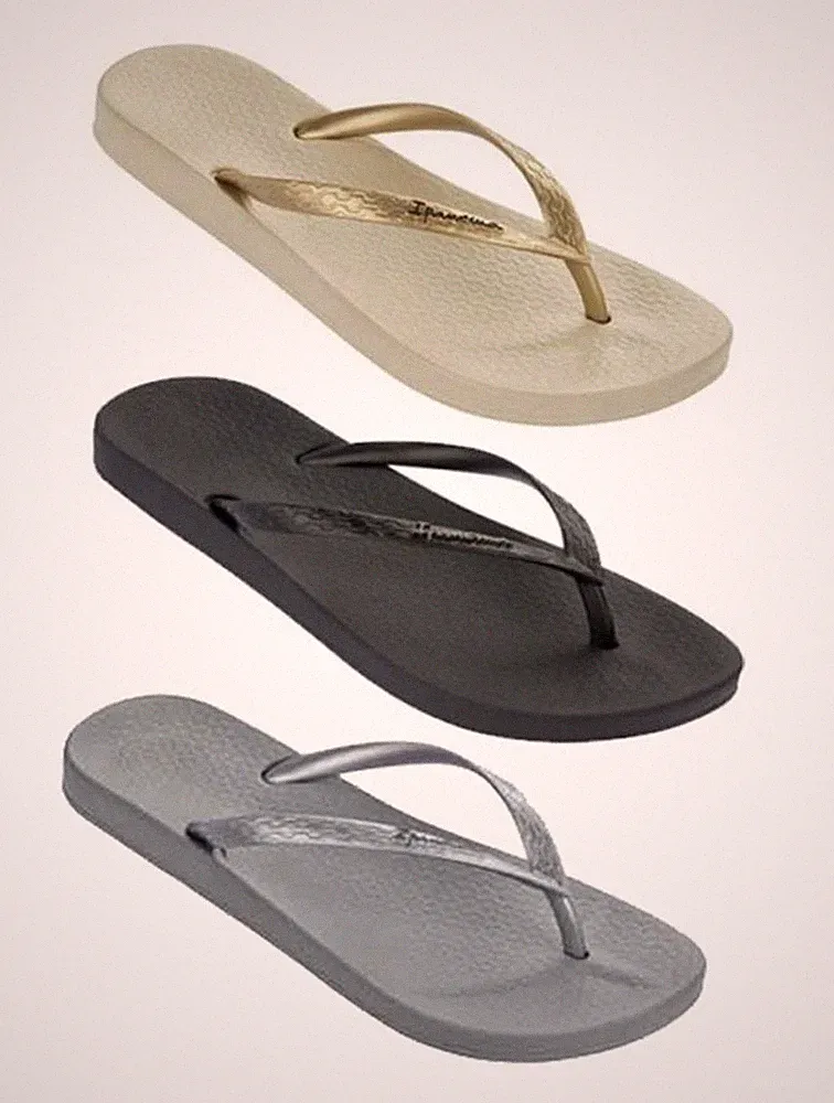 IPANEMA ANATOMICA TAN FEM Zehentrenner Sandalen Damen Keilabsatz Pantoletten Clogs Meer