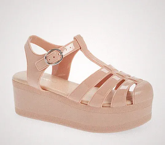Jeffrey Campbell Candied Jelly Sandalen UK 7,5 EU41 Nude Fisherman Plateau Neu in OVP