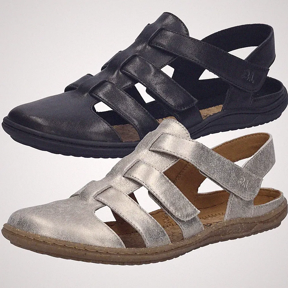 Josef Seibel Damen Sandale aus Leder mit Kork Decksohle 75801 Caitlyn 01