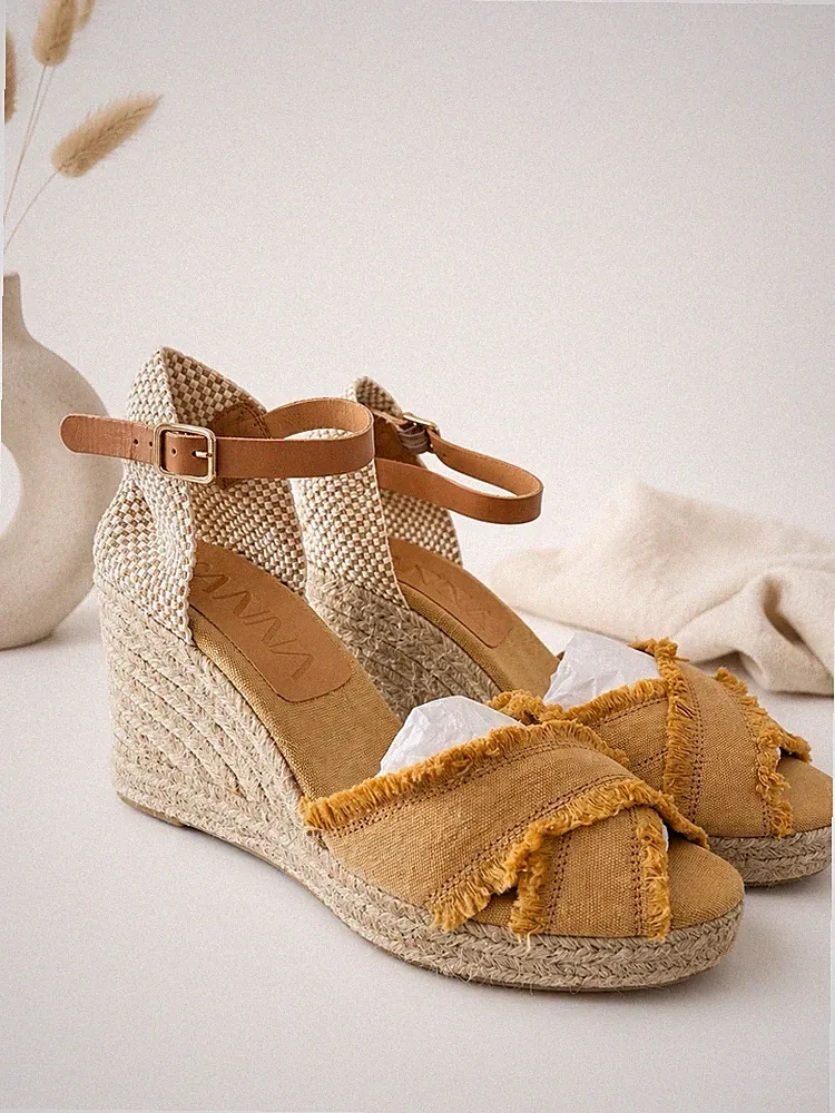 Kanna Damen Keilabsatz Sandalen Neu Mit Etikett Gr 42 Sommer Schuhe