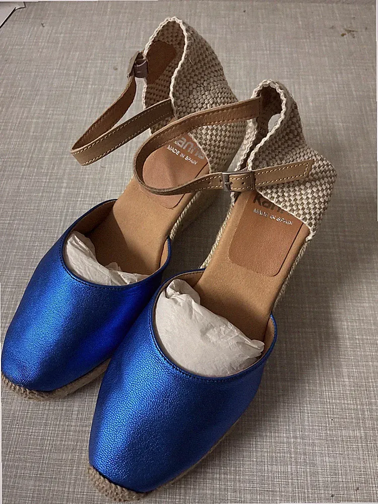 kanna Sandalen Sommerschuhe Sandalette offene Schuhe Espadrille Gr. EU 42 Damen