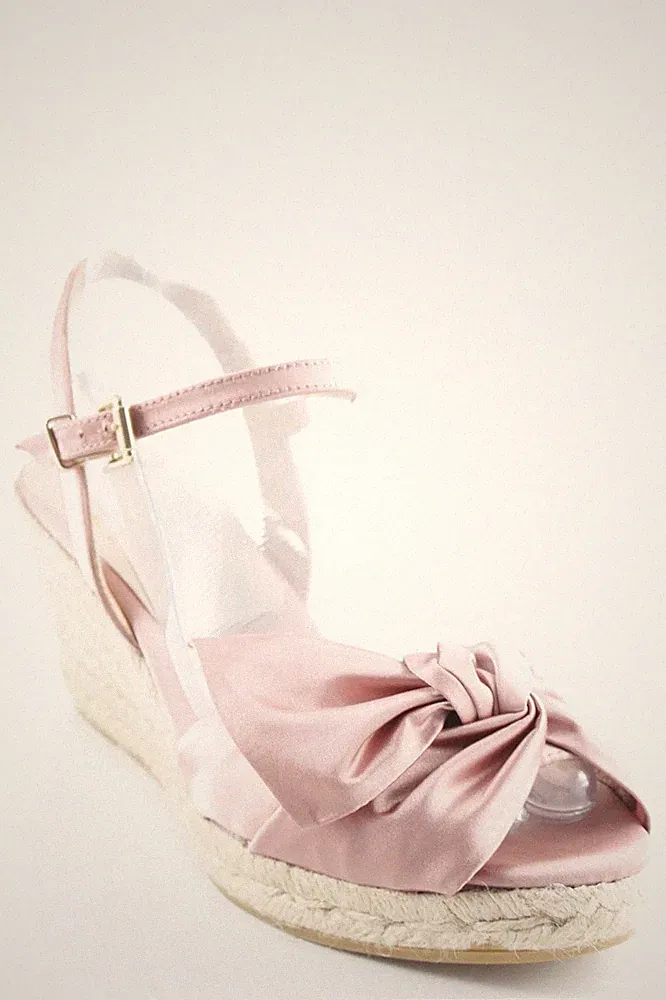 Kanna Wedges Sandaletten Damen Keilabsatz 7cm Rosa Beige Gr. 38 Neu