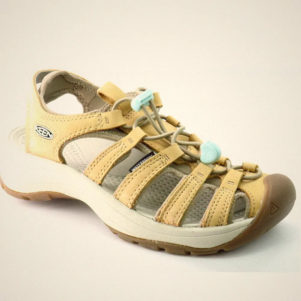KEEN Astoria West Leather Women Damen Sandale in Beige