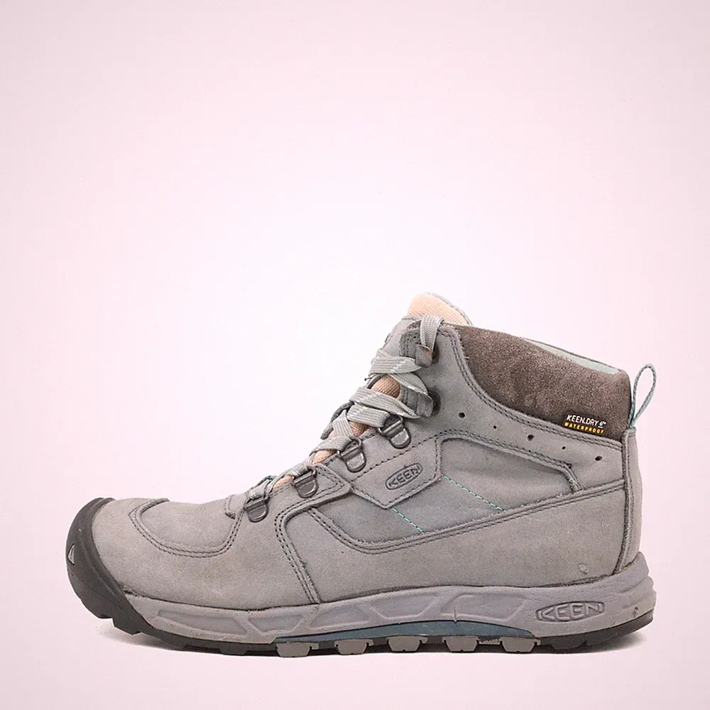 KEEN Damen 1020157-1122-GRS Schnürstiefel Grau Leder KEEN.DRY Wanderschuhe EU 38