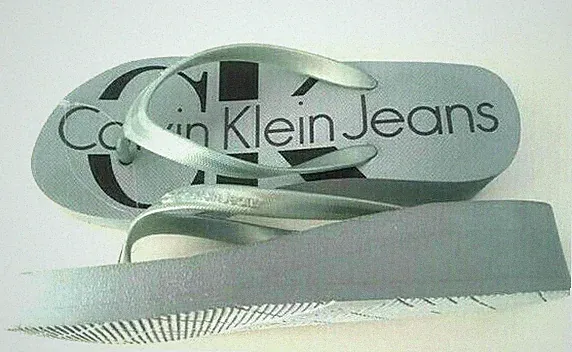 Keil Sandalen Beach blue CALVIN KLEIN - 37,5 / 38 - super bequem - Zehentrenner