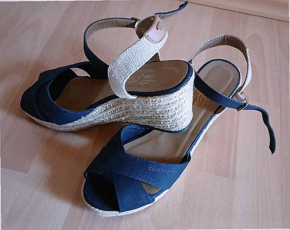 Keil-Sandaletten, Wedges Damen Gr. 39, Tom Tailor Keilabsatz