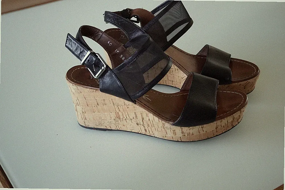 Keilabsatz Sandale LLOYD schwarz Gr. 40 wie NEU