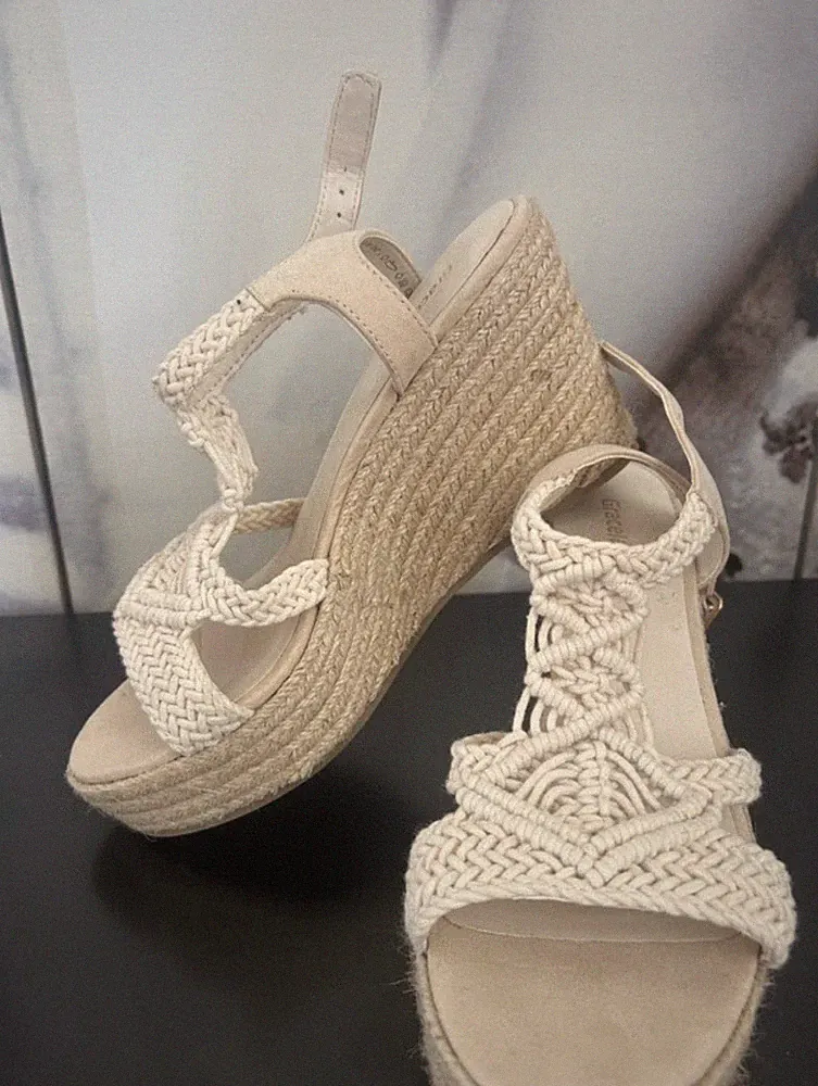 Keilabsatz Sandalen, Größe 38