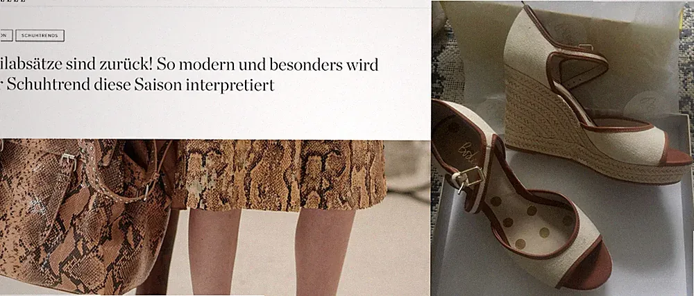 Keilabsatz Sandalette Plateau Sandalen Espandrilles Boden Leder Peeptoes Wedges