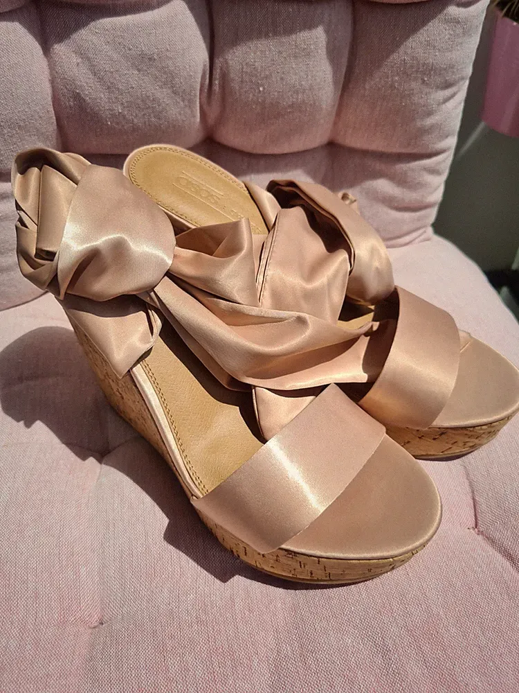 Keilabsatz Sandaletten Blush Rose 38