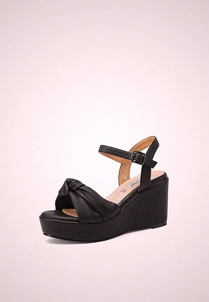 KeilabsatzSandalen für Damen ZM9695, Schwarz , 37 EU