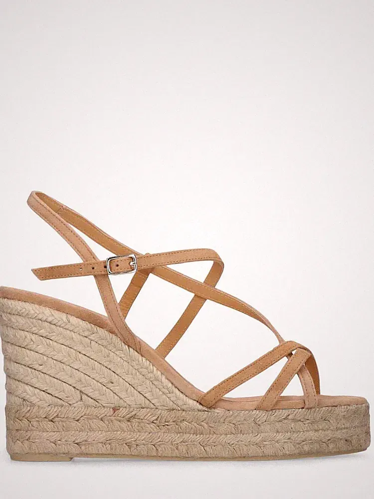 Keile Castaner Beige Plateau Pumps 11cm 3cm Mod ~ Betty / 8ed/007 Art. 023001
