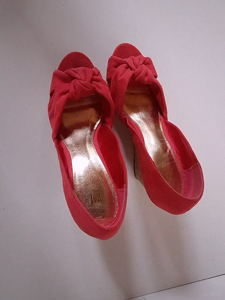 Keilpumps von H & M in rosa/pink, Größe 41, Absatz 10 cm