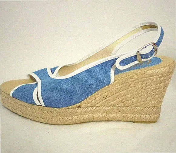 Keilsandale Plateau Sandalette Esparille Wedges Damen Schuhe 40 6,5