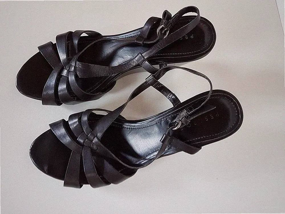 Keilsandalette von Pesaro, Größe 41, Absatz 10 cm, Plateau 2,5 cm