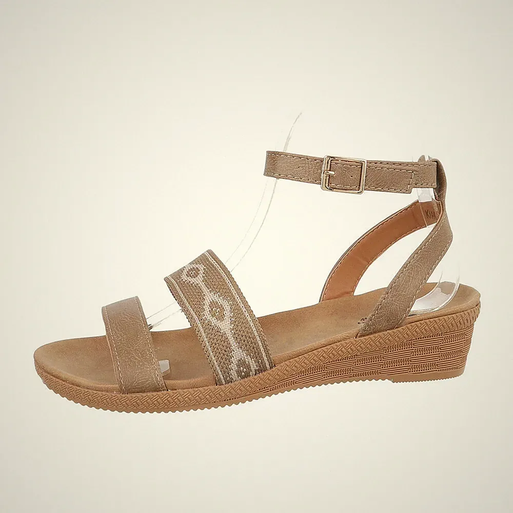 Keilsandaletten Damenschuhe 0452 Ital-design In Hellbraun