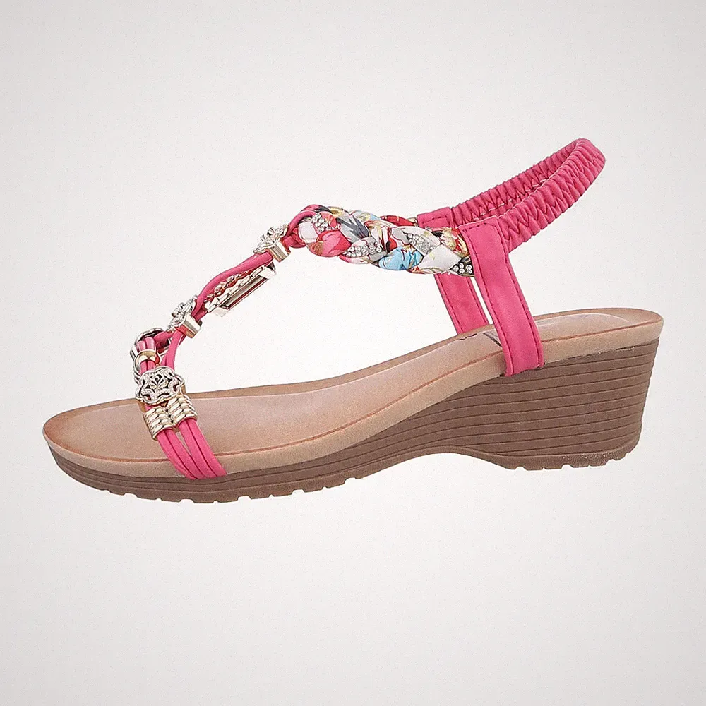 Keilsandaletten Damenschuhe 0922 Ital-design In Pink