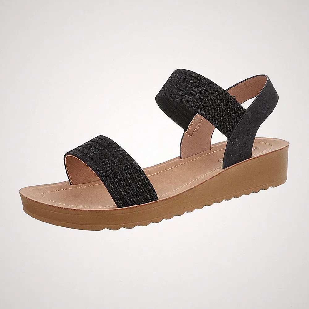 Keilsandaletten Damenschuhe 2123 Ital-design In Schwarz