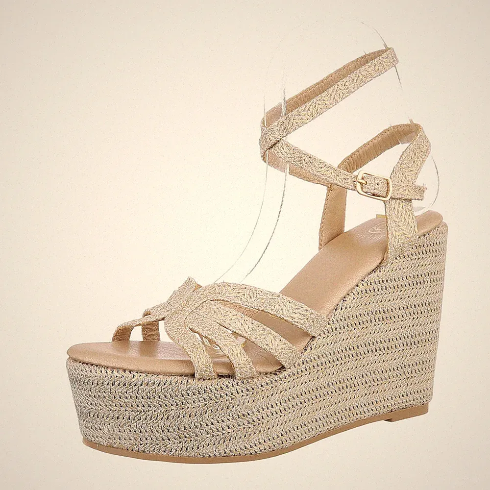 Keilsandaletten Damenschuhe 2649 Ital-design In Gold