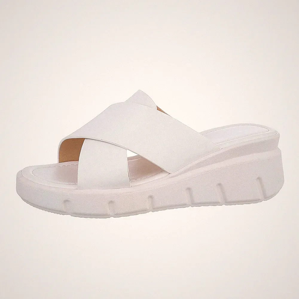 Keilsandaletten Damenschuhe 2942 Ital-design In Weiß