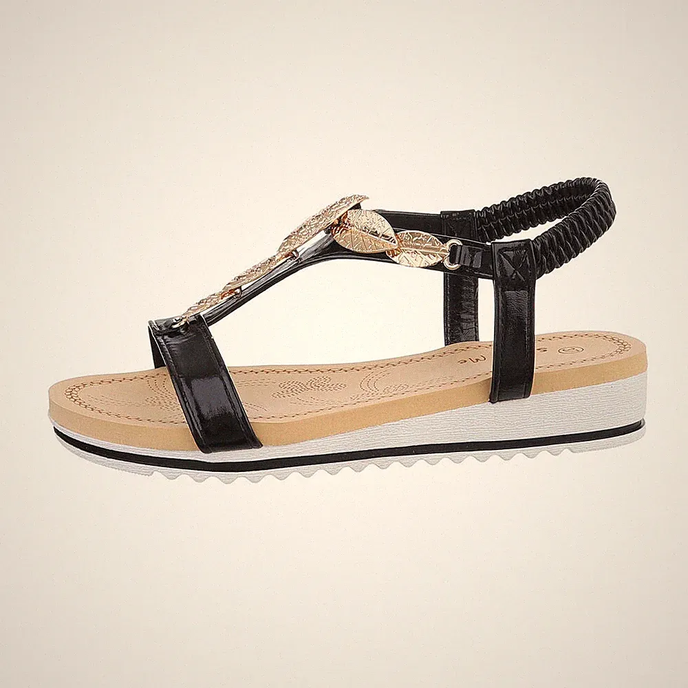 Keilsandaletten Damenschuhe 5404 Ital-design In Schwarz