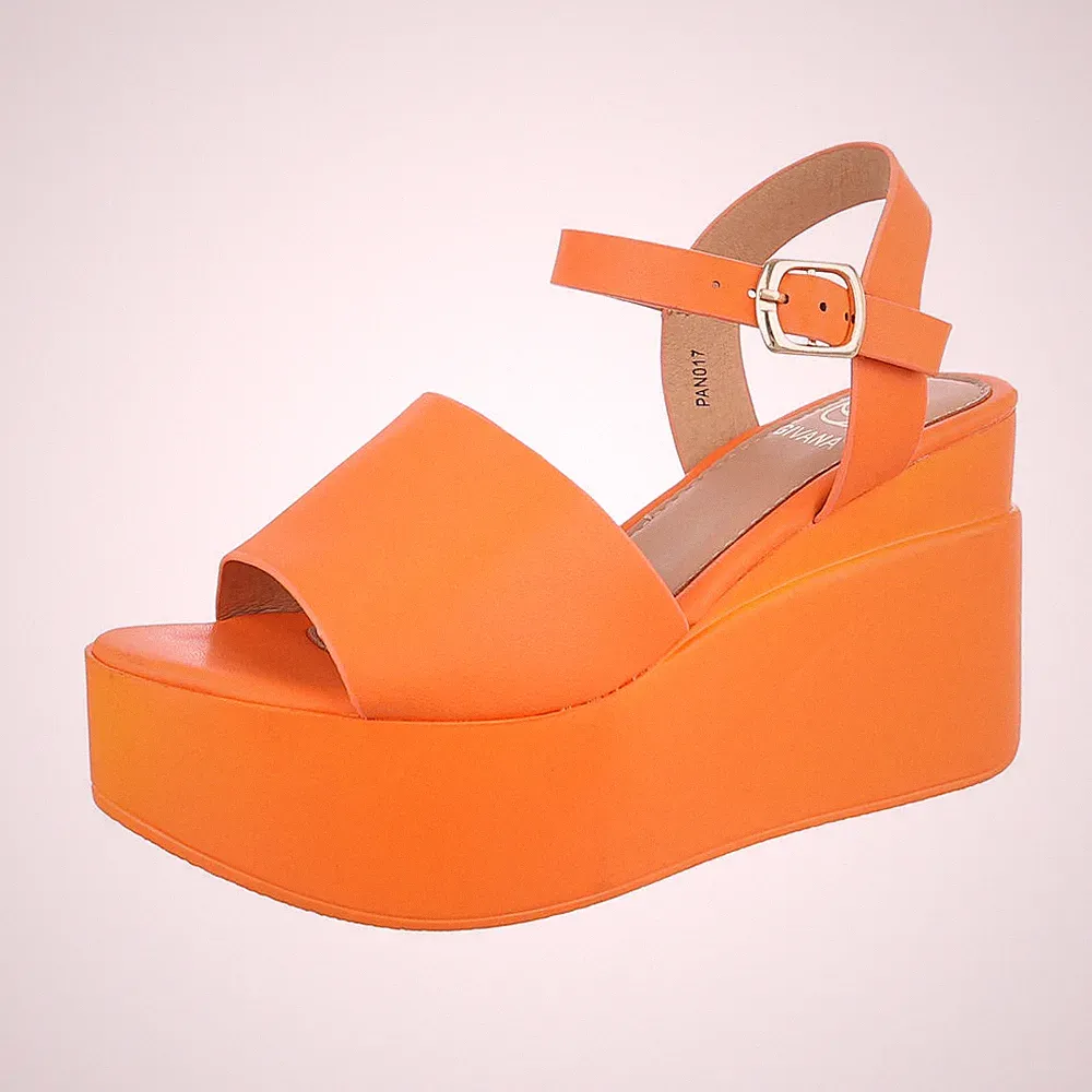 Keilsandaletten Damenschuhe 6786 Ital-design In Orange