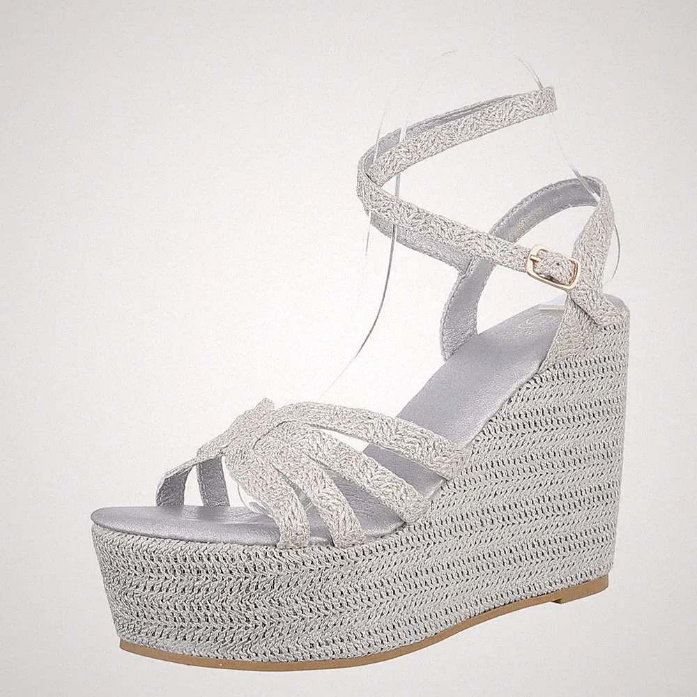 Keilsandaletten Damenschuhe 8217 Ital-design In Silber