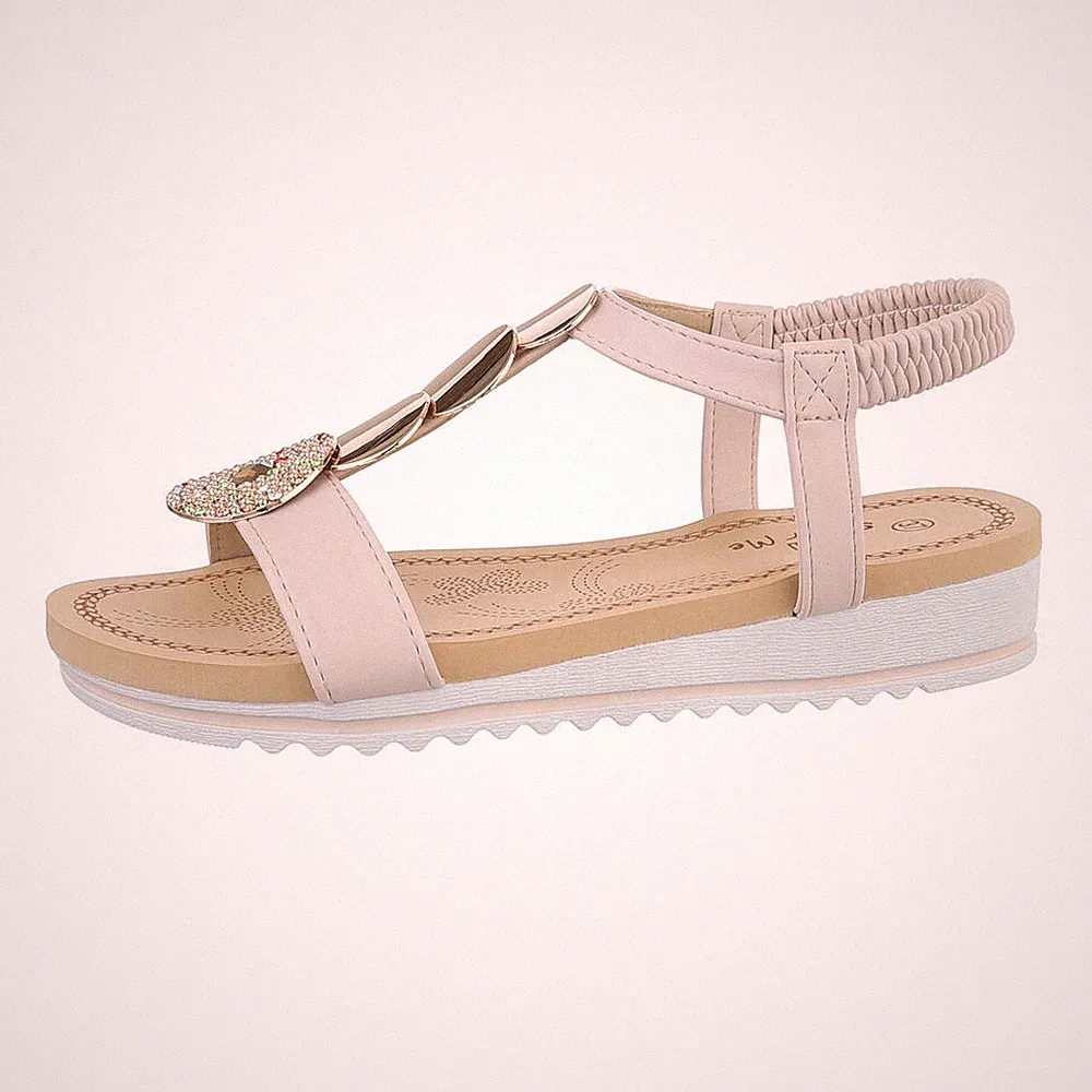 Keilsandaletten Damenschuhe 9848 Ital-design In Beige