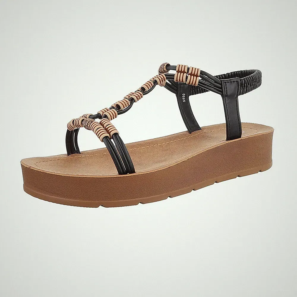 Keilsandaletten Damenschuhe 9930 Ital-design In Schwarz