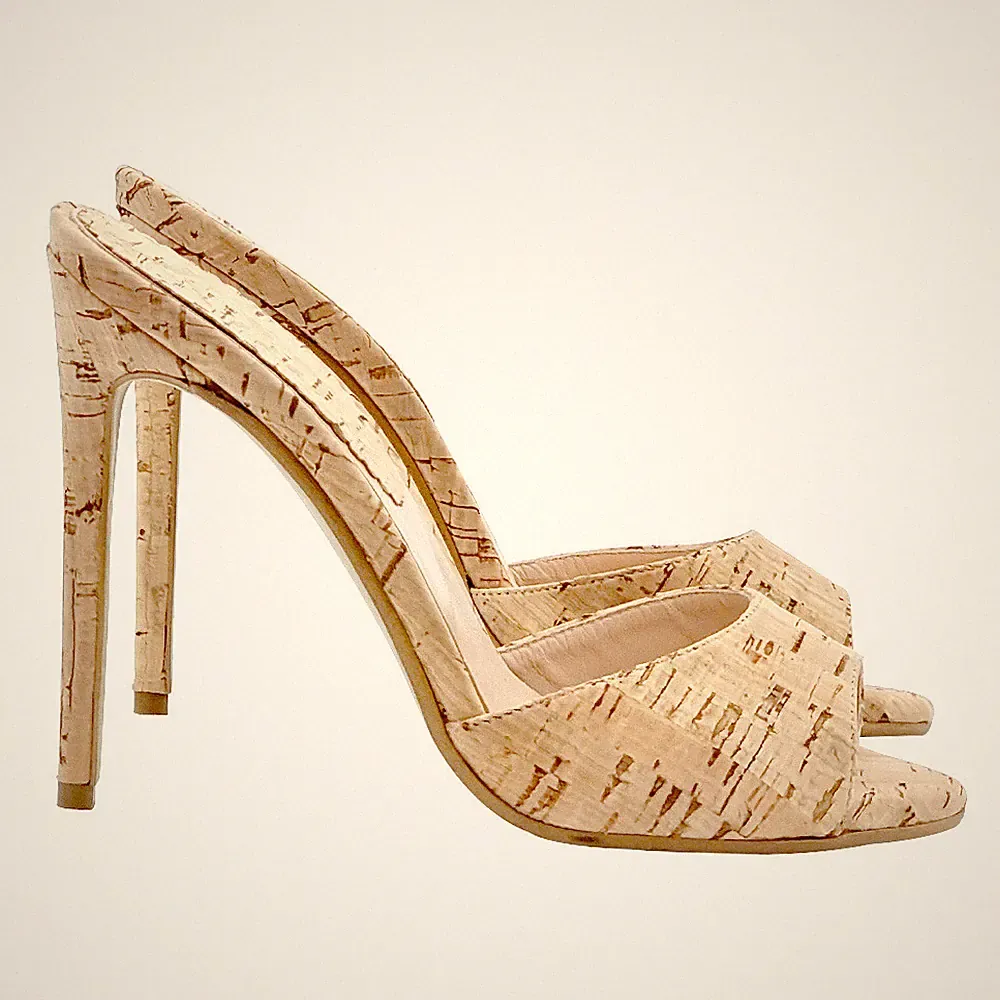 KIARA SHOES Sandalen Kork Keilabsatz 12 CM T-Riemen Offener Zeh Spillo