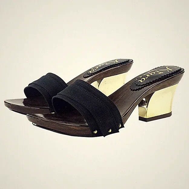 Einfarbige Keilabsatz Sandalen