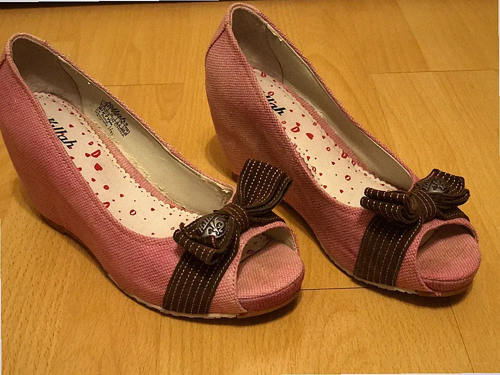 KILLAH Miss Sixty Damen-Plateau Sandaletten Rosa Gr.40 Canvas Schuhe Pumps