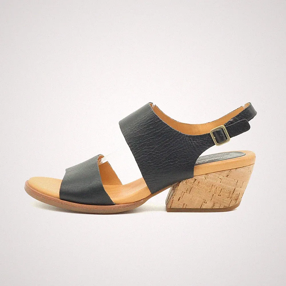 Kork-Ease Damen Sandale EU 38,5 Keilabsatz Schwarz The Original