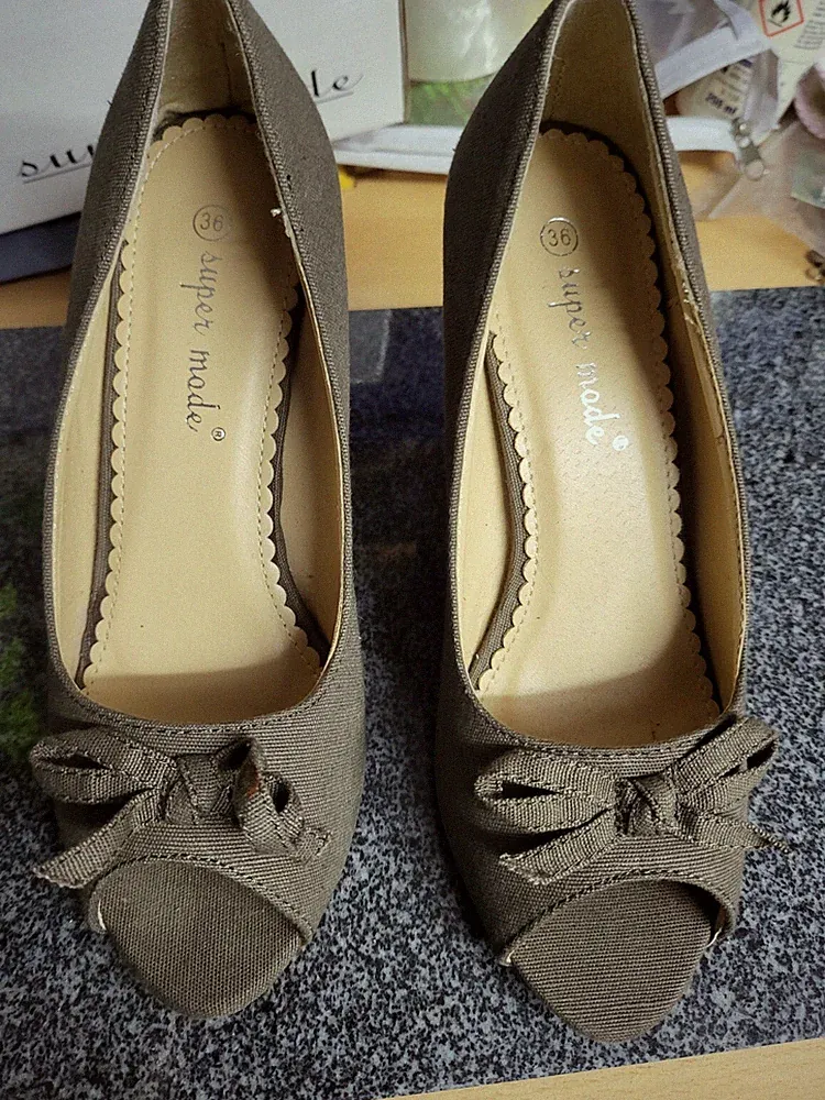 KORK Keilabsatz Pumps mit Schleife