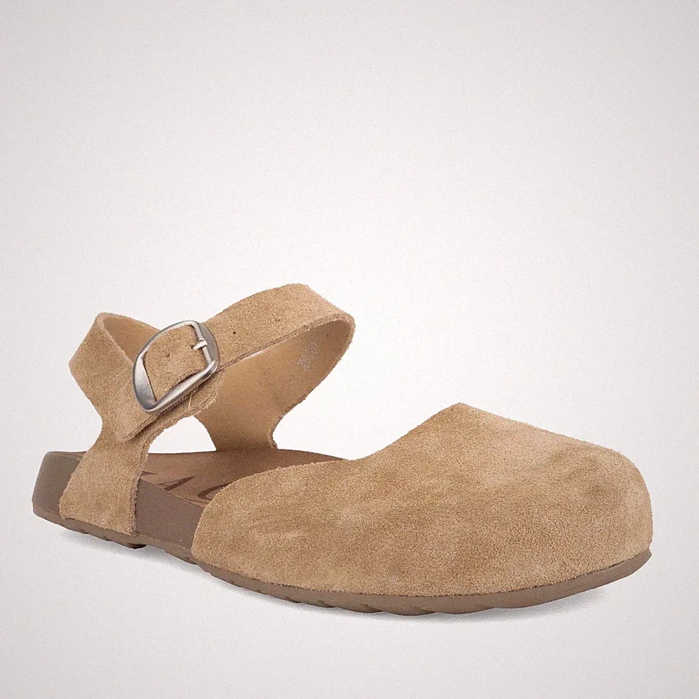 La Conte Damen Beige Keilabsatz Wildledersandalen Freizeit LAC6582-26127BEI