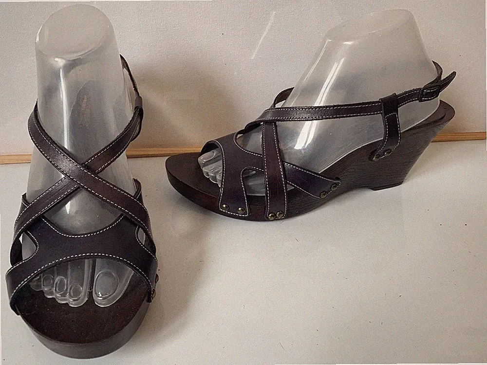 La Redoute Creation Heels Leder Sandalen Größe UK 7,5 EU 41