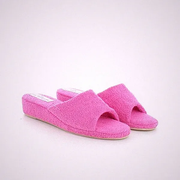 LA REPOSELLA ART 201 DAMEN FROTTEE SLIPPER KEILABSATZ 3,5 CM BEQUEM