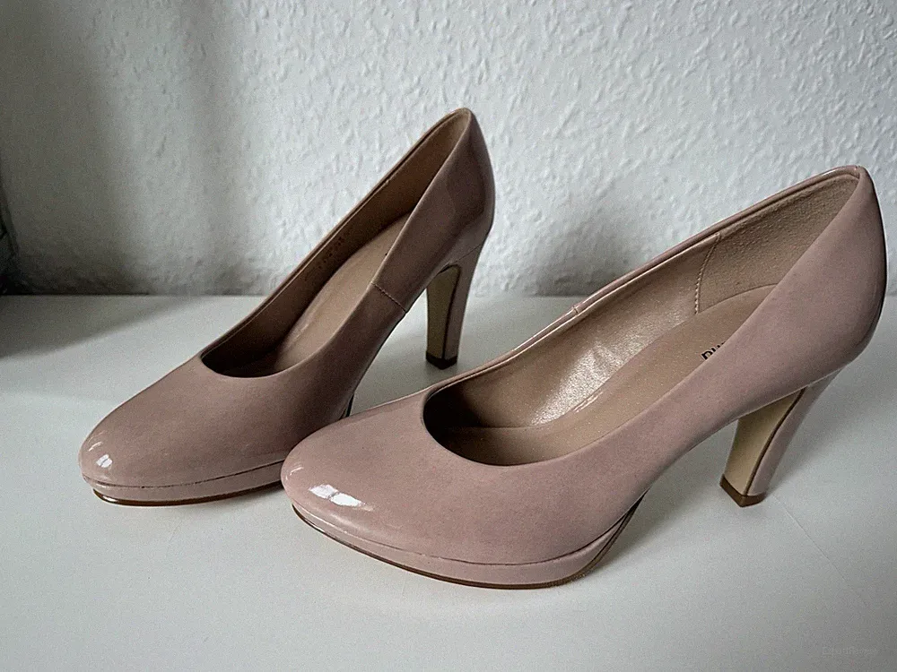 Lack Pumps, Gr.36, Rosa, Keilabsatz