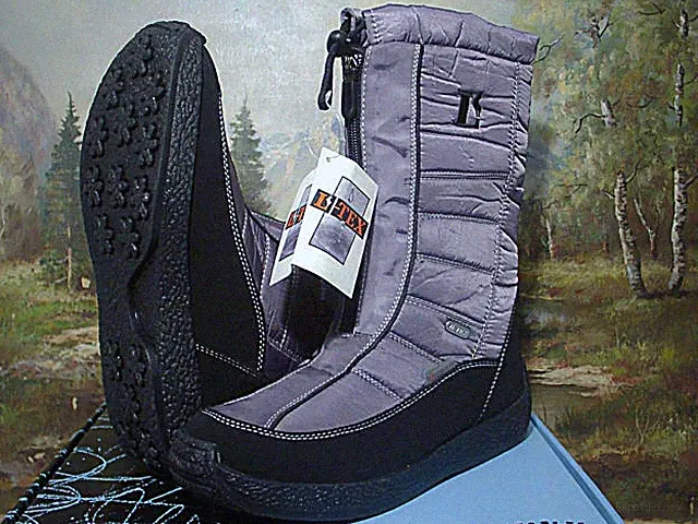 Lackner Stiefel Winterschuhe Boots Damenschuhe grau 36-42 7812-1 Neu