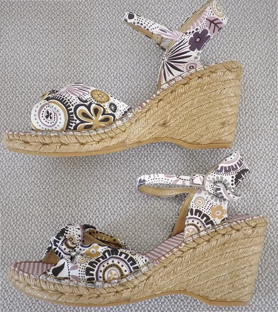 Lait & Miel Impressionen Sandalen Wedges Pumps Keilabsatz Gr. 40 NEU NP 80€