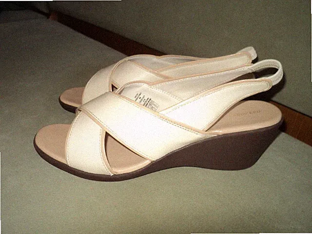 Lands end orig. Keilabsatz Sandalen beige gr. 39
