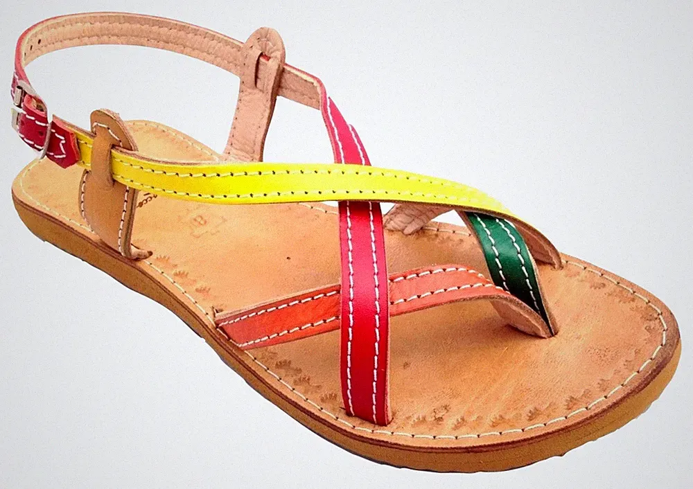 LaRocco Ledersandalen Zehensandale Echtleder Sandalen Zehenschlaufe 38.f