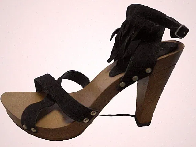 Laura Scott Damen Pumps Schuh Sandale Gr. 40 Schwarz (482) NEU
