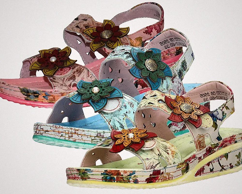 Laura Vita Damen Sandalette Klettverschluss Keilabsatz Jacdiso 08