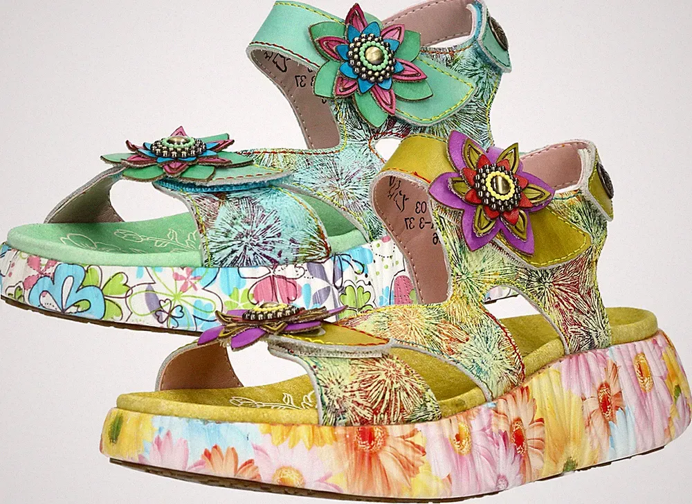 Laura Vita Damen Sandalette Plateausohle Knöchelriemen NIKITO 03