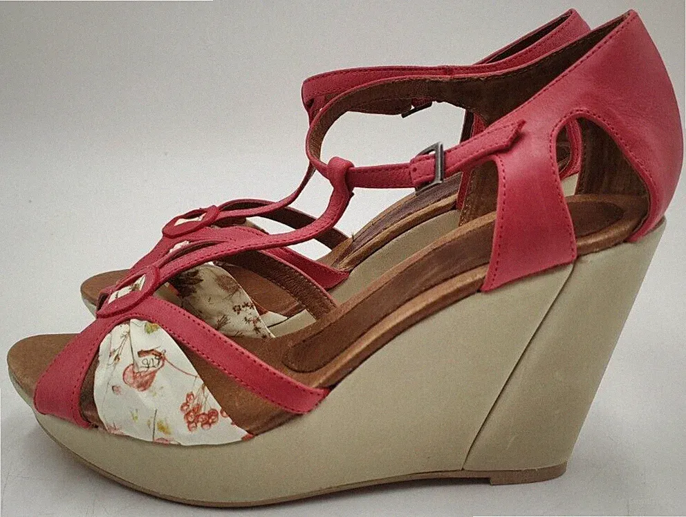 Leder Sandalen Damen One Step Vanni Rose Beige Gr 40 Damenschuhe Offen Absatz