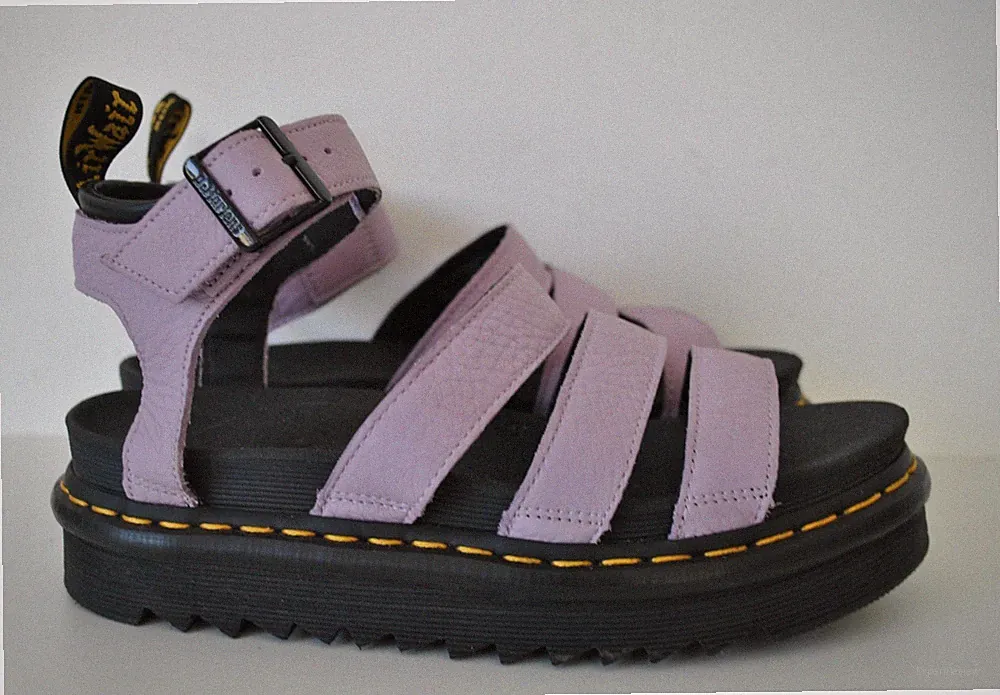 Lila Flatform Damen Gladiator Sandalen Gr. 6 (EU 39) Dr. Martens Blaire