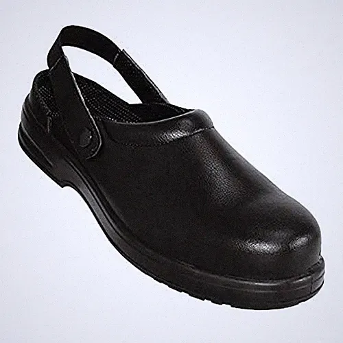 Lites Sicherheitsclogs Unisex schwarz Größe 37 mit Zehenschutz und Fersenriemen