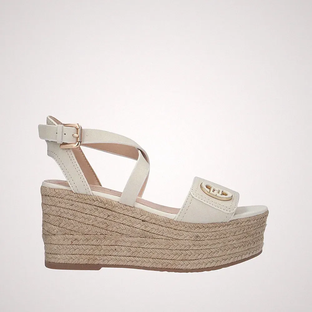 Liujo Damen Sandalen mit Keilabsatz Leder