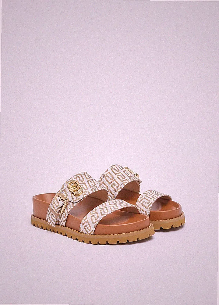 Liujo Damen Sandalen mit Monogramm All Over